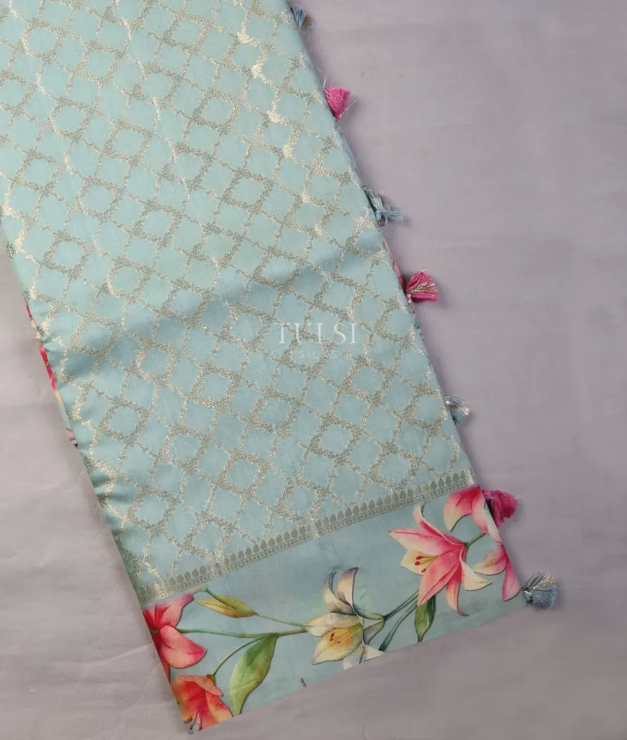 Blue Chaniya Silk Saree T680509-image