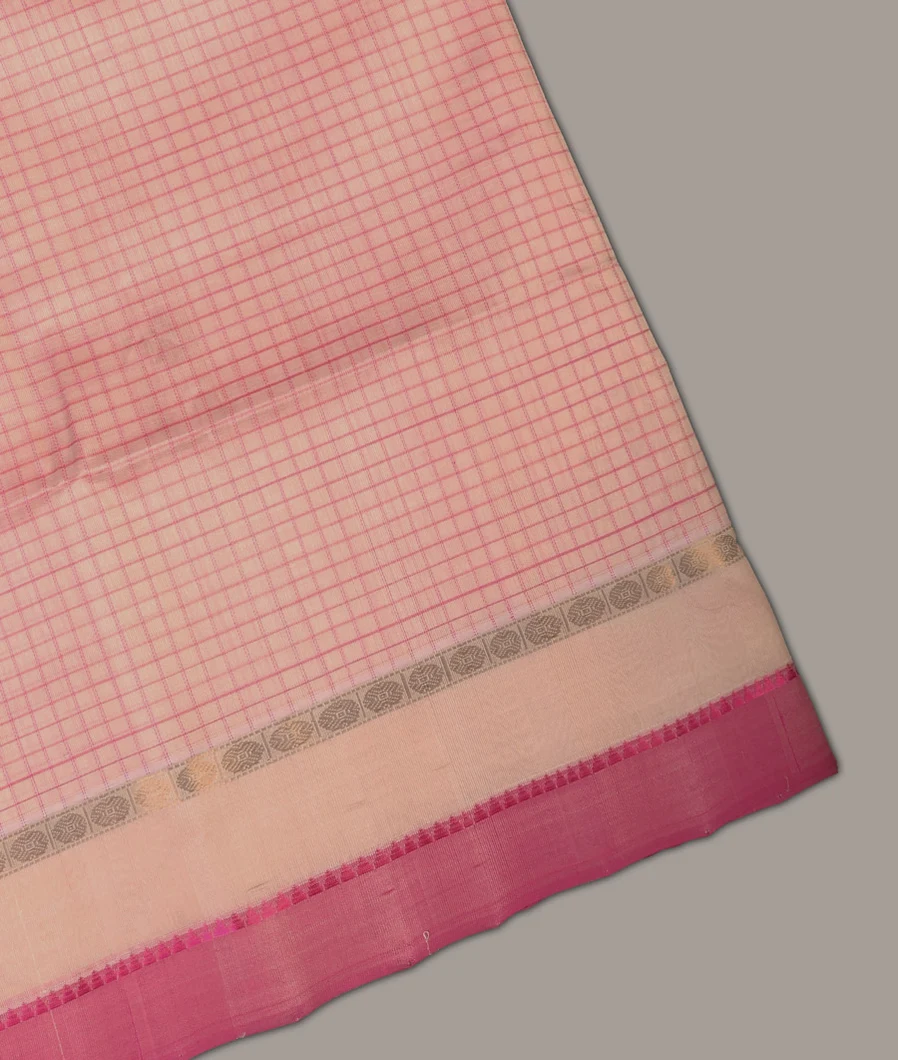 Off-White Silk Cotton Saree T682748-image