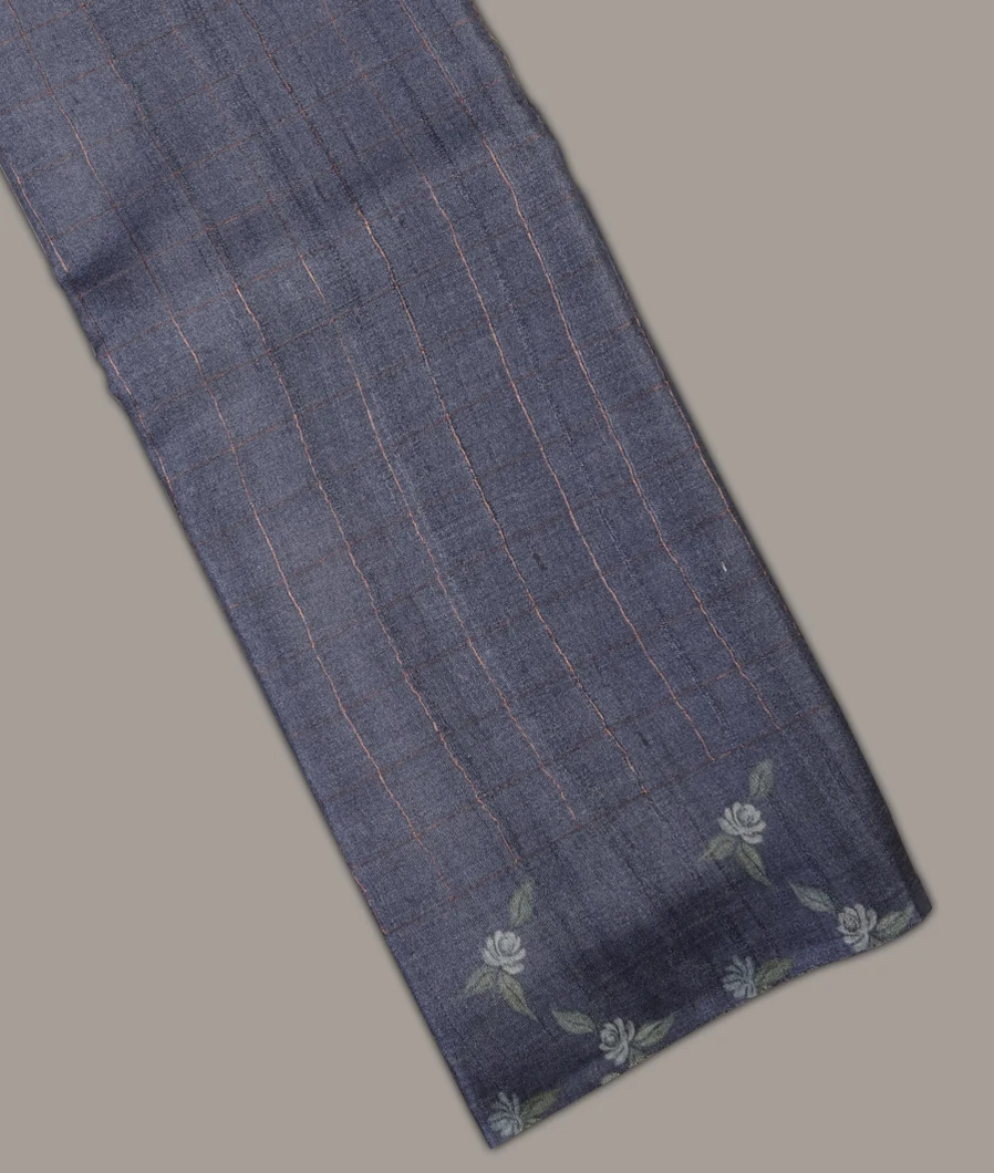Blue Woven Tussar Saree T682326-image