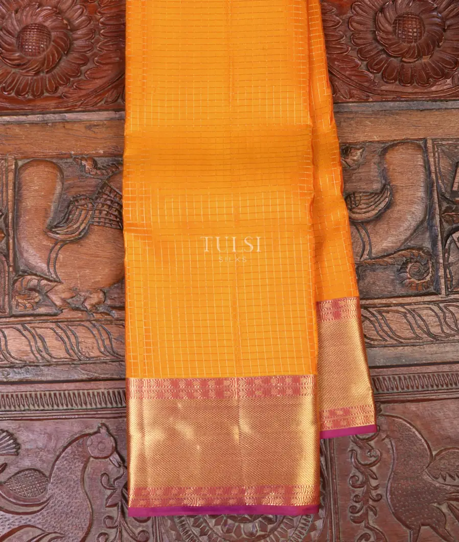 Yellow Soft Silk Saree T677008-image