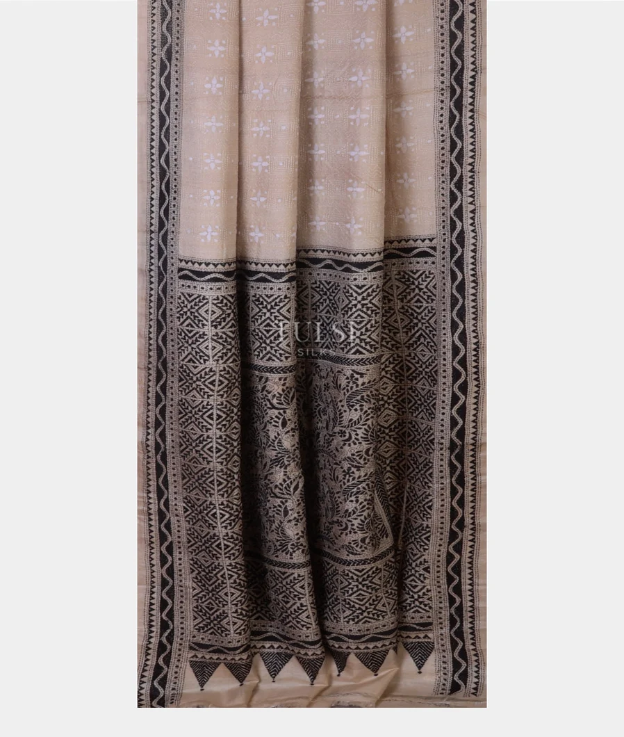 beige-tussar-kantha-work-saree-t609462-t609462-b