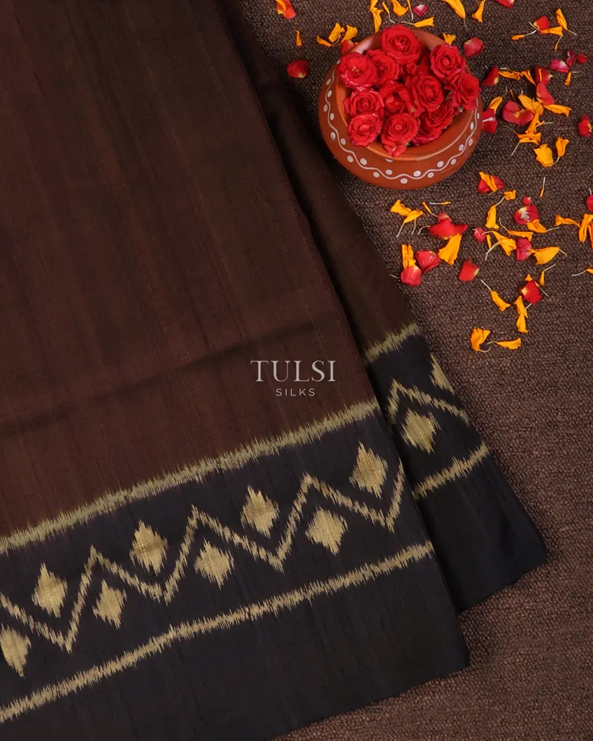 Brown Patola Silk Saree T682341-image