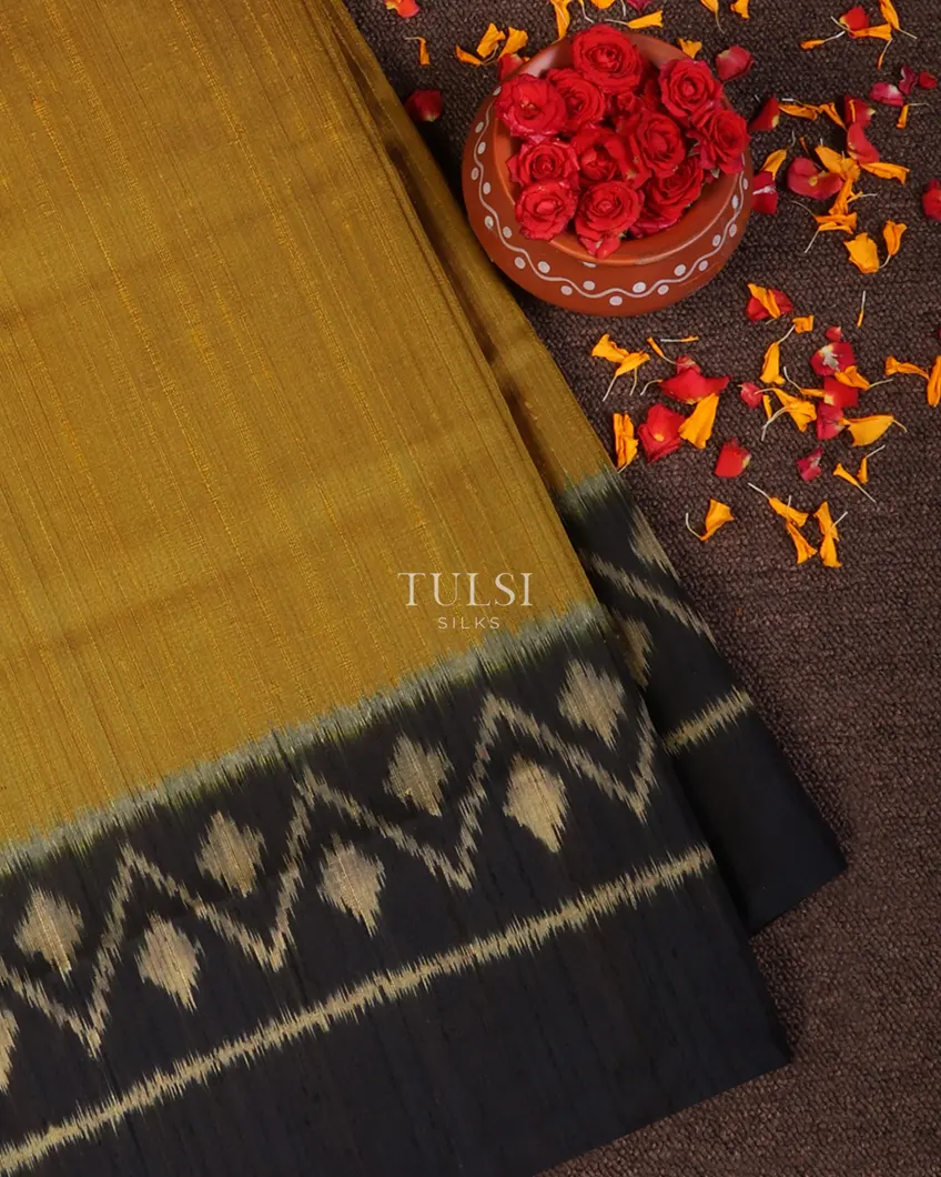 Yellow Patola Silk Saree T682342-image