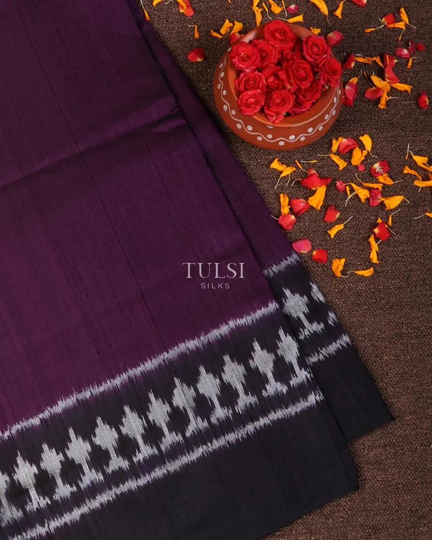 Purple Patola Silk Saree T674577-image