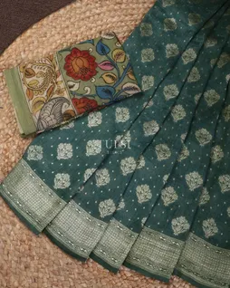 greyish-green-banaras-silk-with-kalamkari-hand-painted-saree-t625880-t625880-b