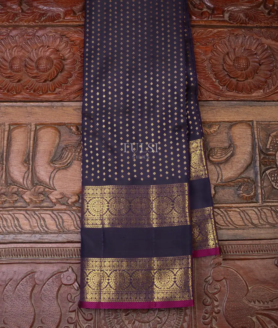Dark Blue Kanjivaram Silk Saree T633395-image