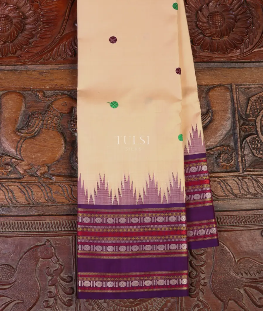 Beige Kanjivaram Silk Saree T678490-image