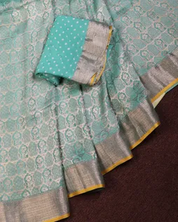greenish-blue-crepe-silk-with-bandhani-blouse-and-pallu-t632394-t632394-d