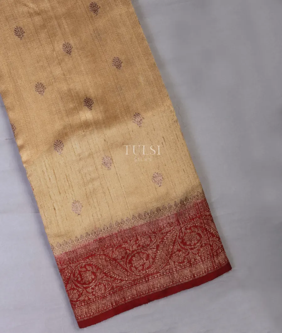 Beige Banaras Tussar Saree T670515-image