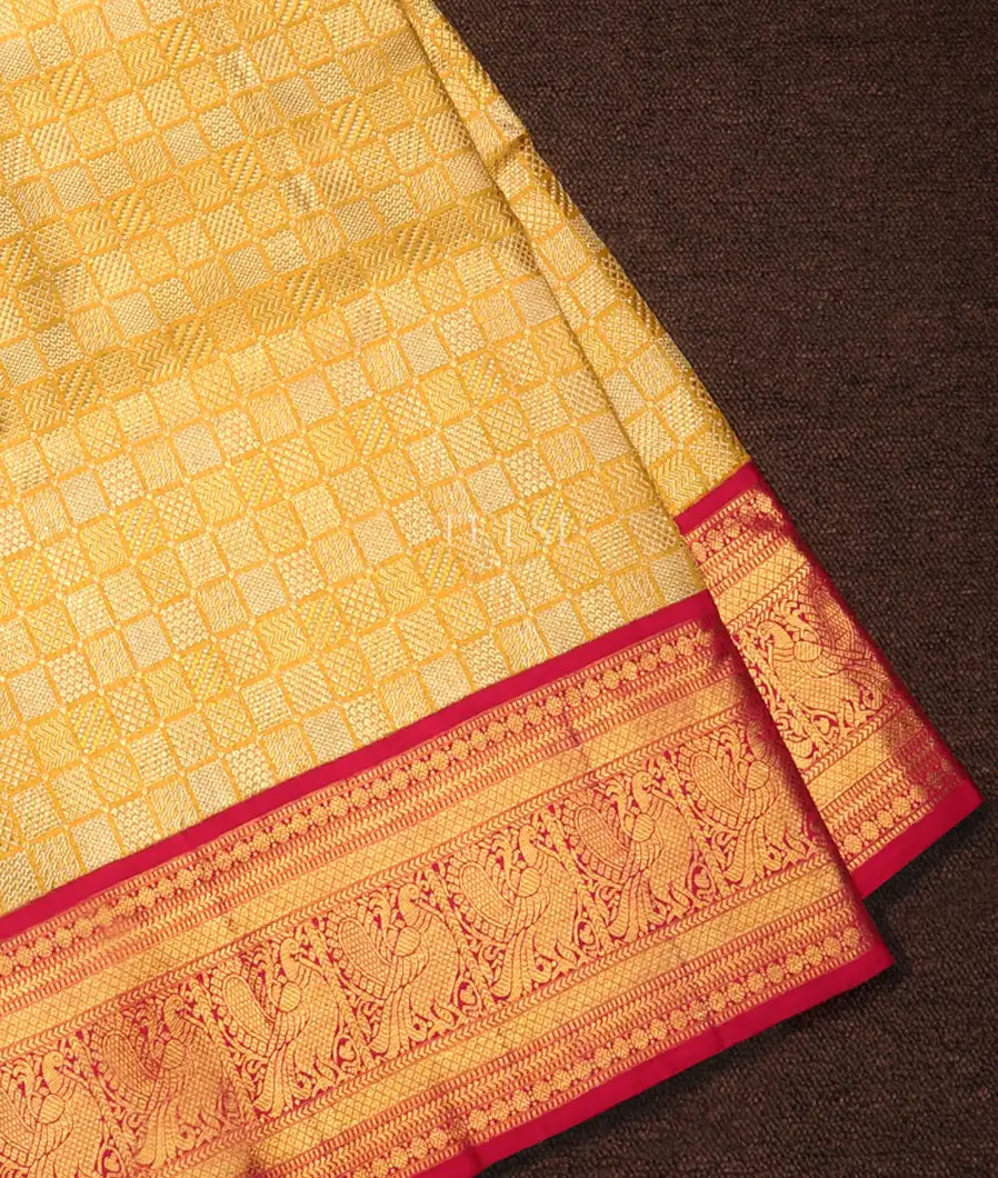 Yellow Tissue Kanjivaram Silk Saree T674559-image