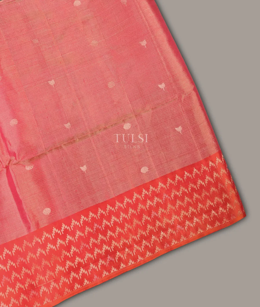 Orangish Pink Tissue Soft Silk SareeT647786-1-image