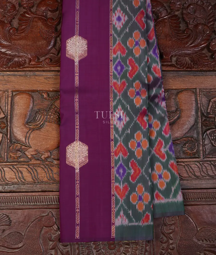 Purple Kanjivaram Silk Saree T652834-1-image