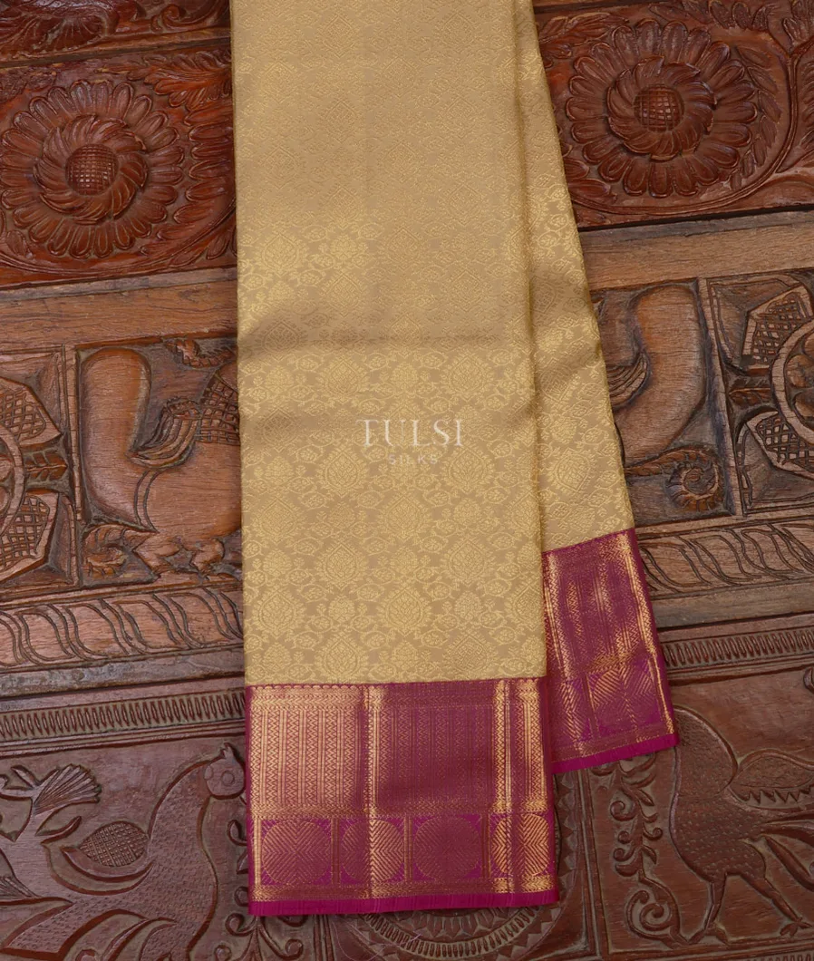 Beige Kanjivaram Silk Saree T672285-image