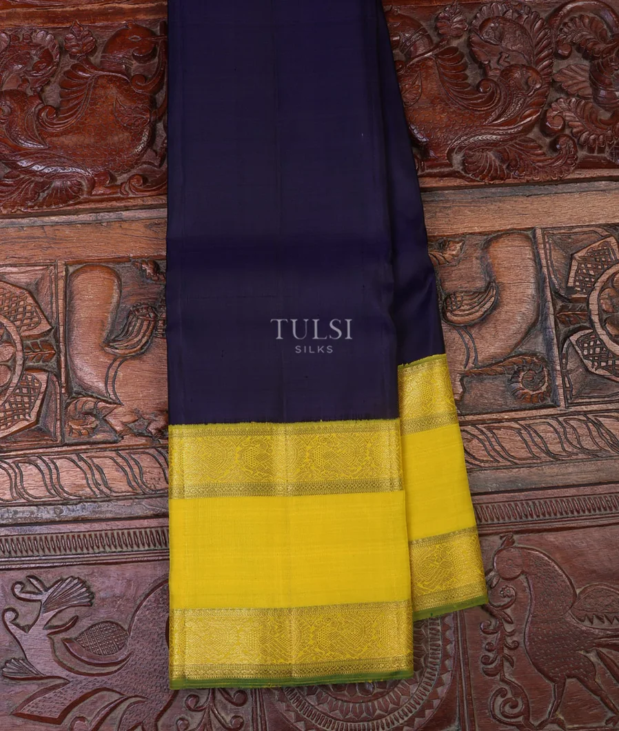 Midnight Blue Kanjivaram Silk Saree T681477-image