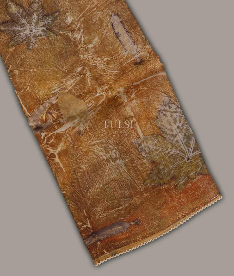Brown Kora Organza Printed Saree T681496-image