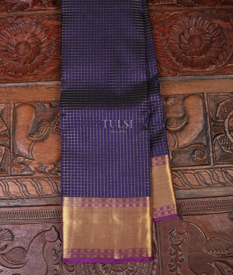 Blue Soft Silk Saree T677017-image