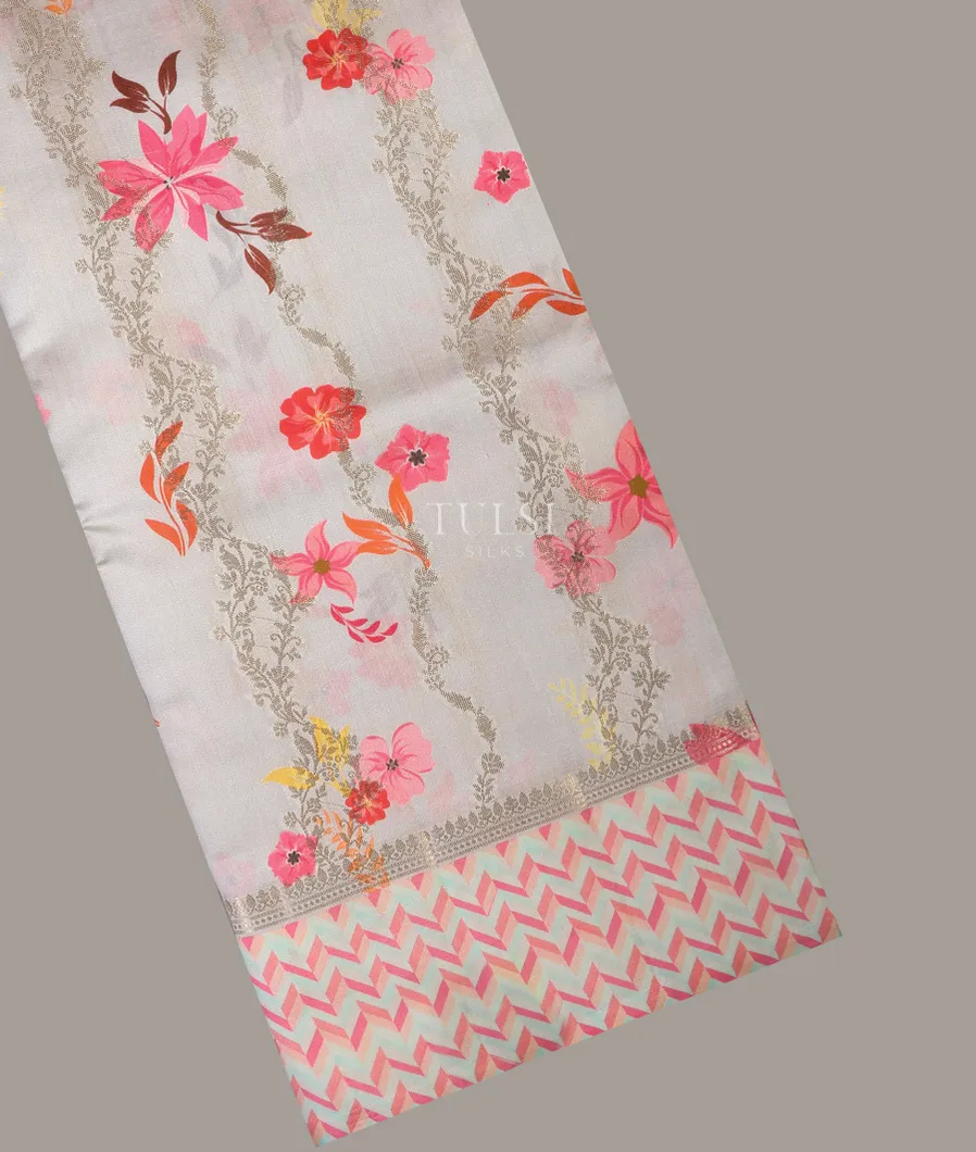 Grey Chaniya Silk Saree T684299-image