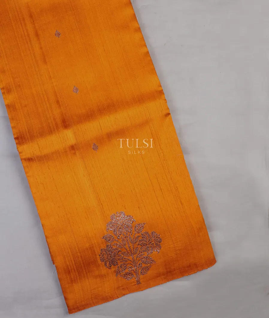 Yellow Banaras Tussar Saree T684244-image