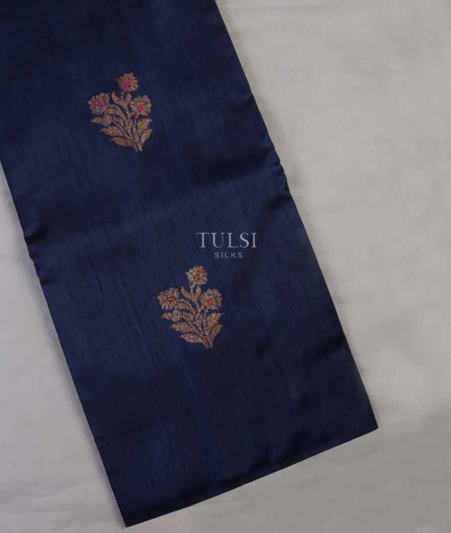 Blue Banaras Tussar Saree T685211-image