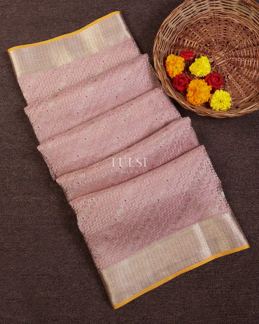 Pink Mysore Crepe Silk Saree T685293-image