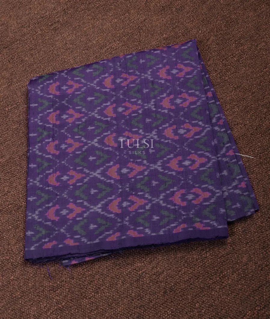Violet Ikat Blouse with Raw Silk finsh T681760-image