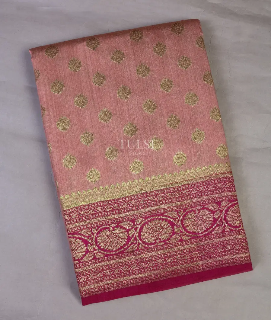 Pink Banaras Tussar Saree T684270-image