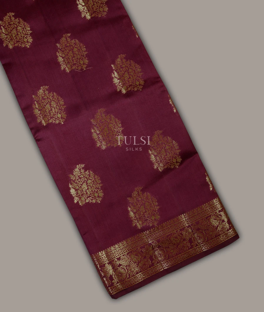 Burgundy Chaniya Silk Saree T685515-image