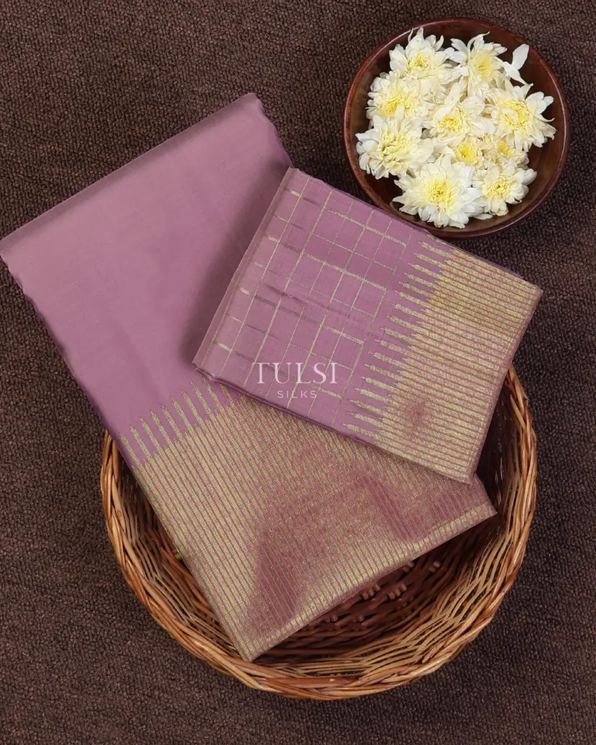 Lavender Kanjivaram Silk Saree T681146-image