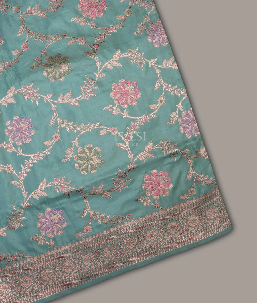 Blue Banaras Silk Saree T686758-image