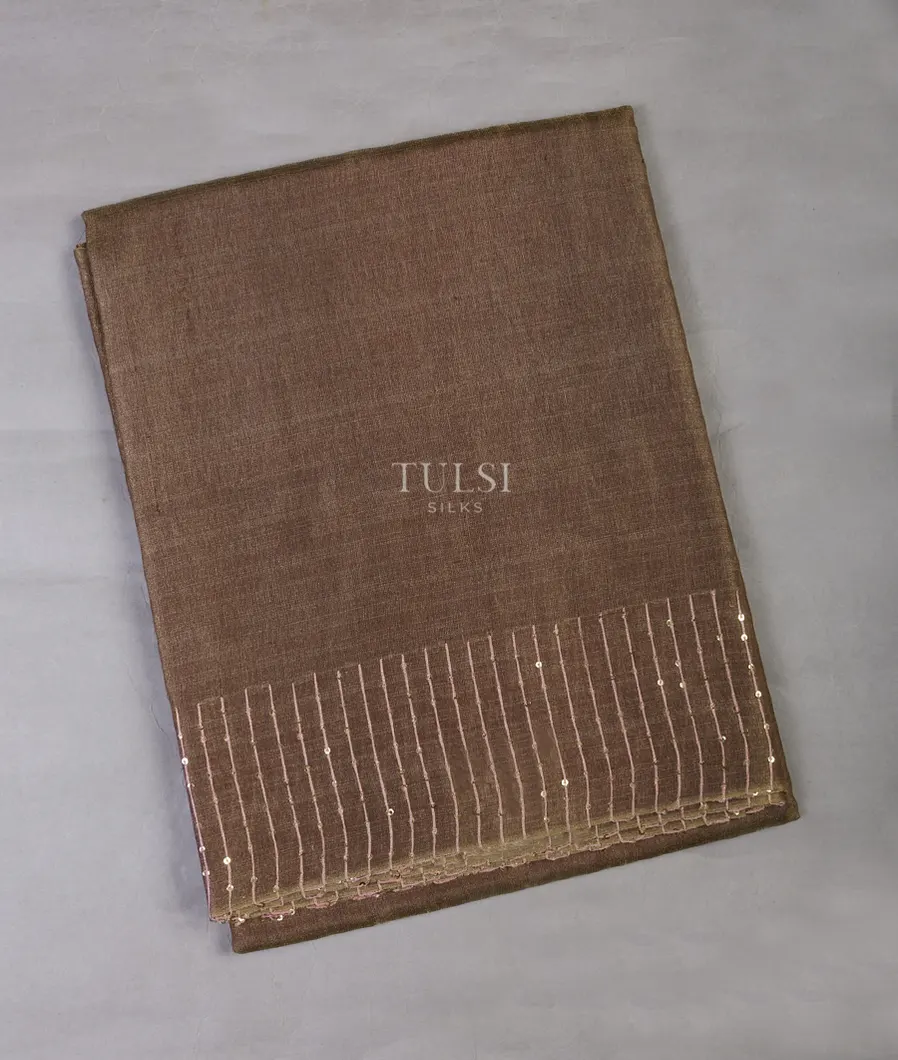 Brownish Purple Tissue Woven Tussar Saree T551554-1-image