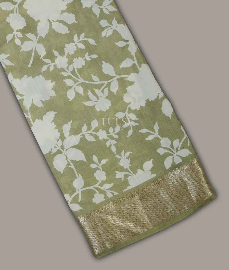 Green Chaniya Silk Saree T684609-image