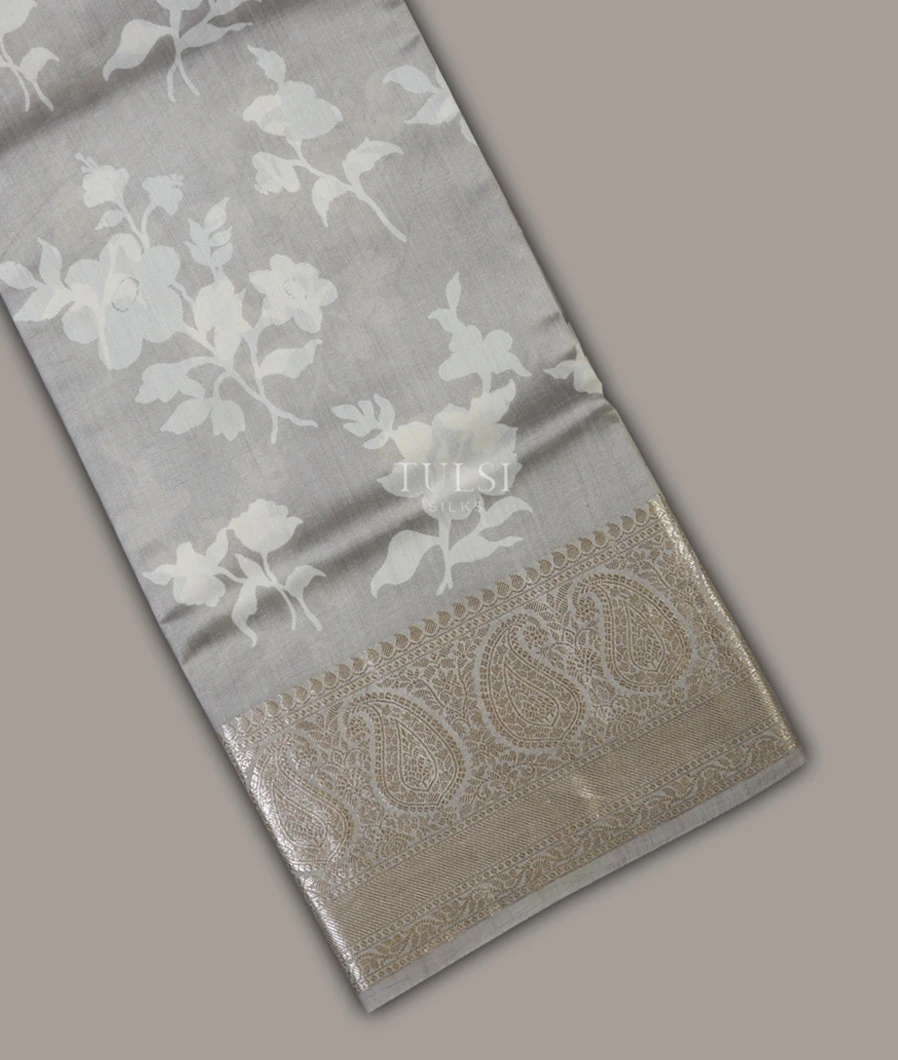 Grey Chaniya Silk Saree T607168-image