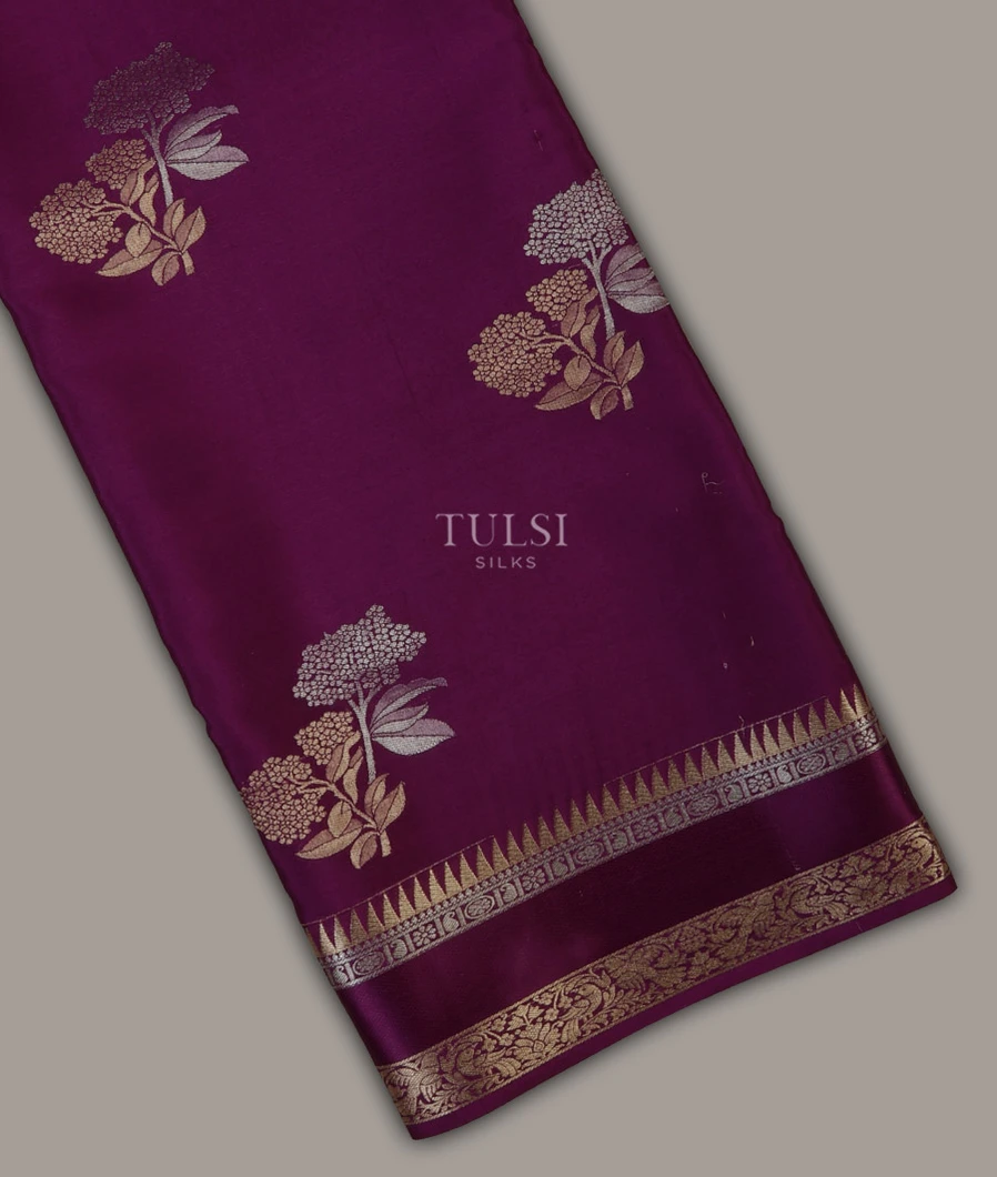 Purple Mysore Silk Saree T685806-image