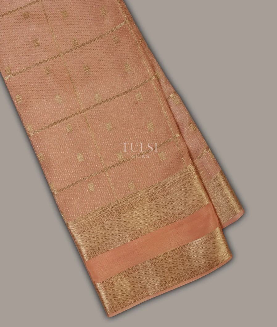 Peach Mysore Silk Saree T677370-image