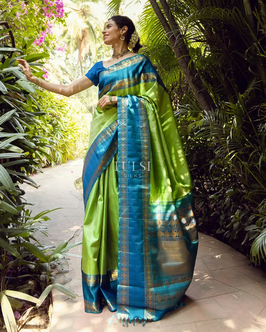 Green Kanjivaram Silk Saree T658893-1-image