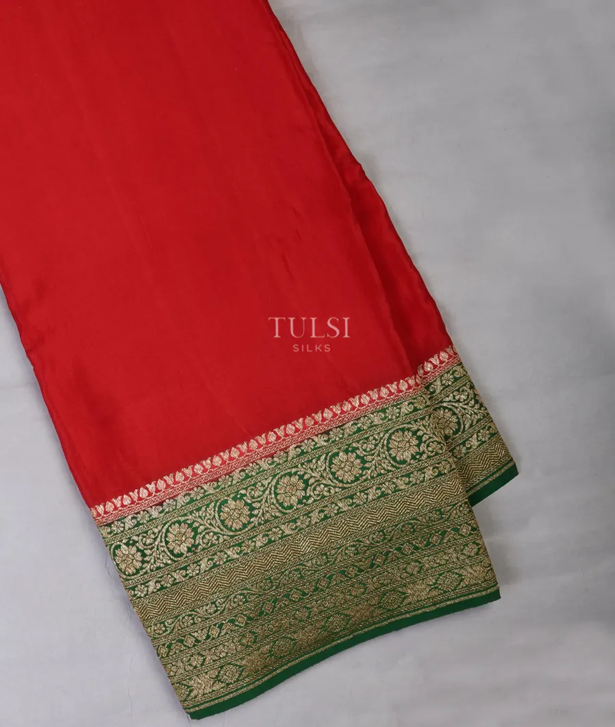Red Banaras Crepe Silk Saree T688309-image