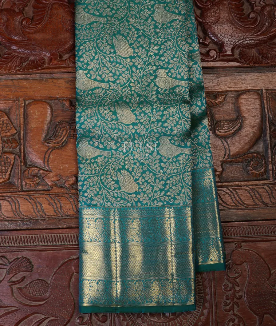Greenish Blue Kanjivaram Silk Saree T665058-image