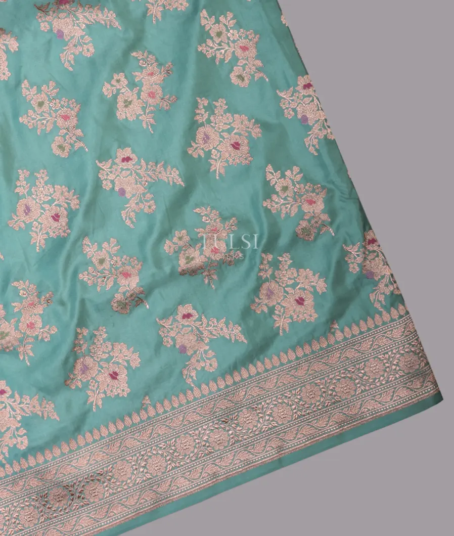 Light Blue Banaras Silk Saree T686776-image