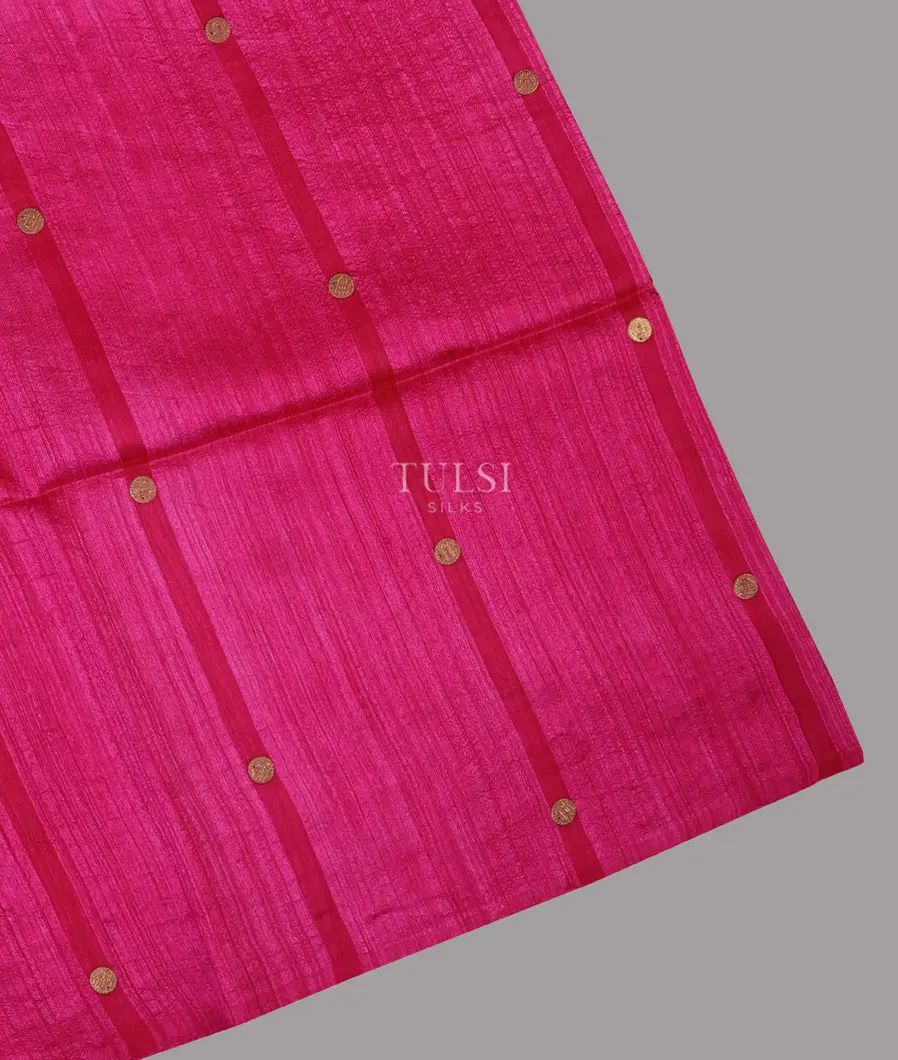 Pink Handwoven Tussar Saree T690288-image