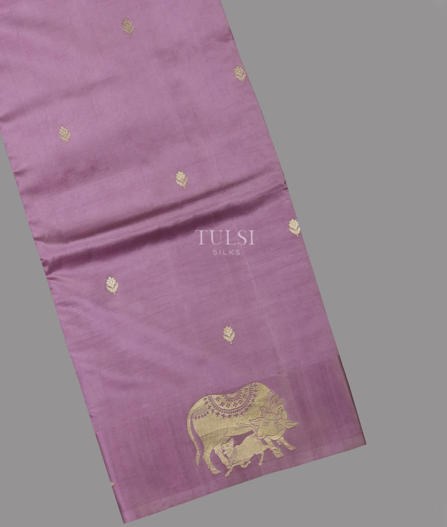 Lavender Banaras Silk Saree T689722-image