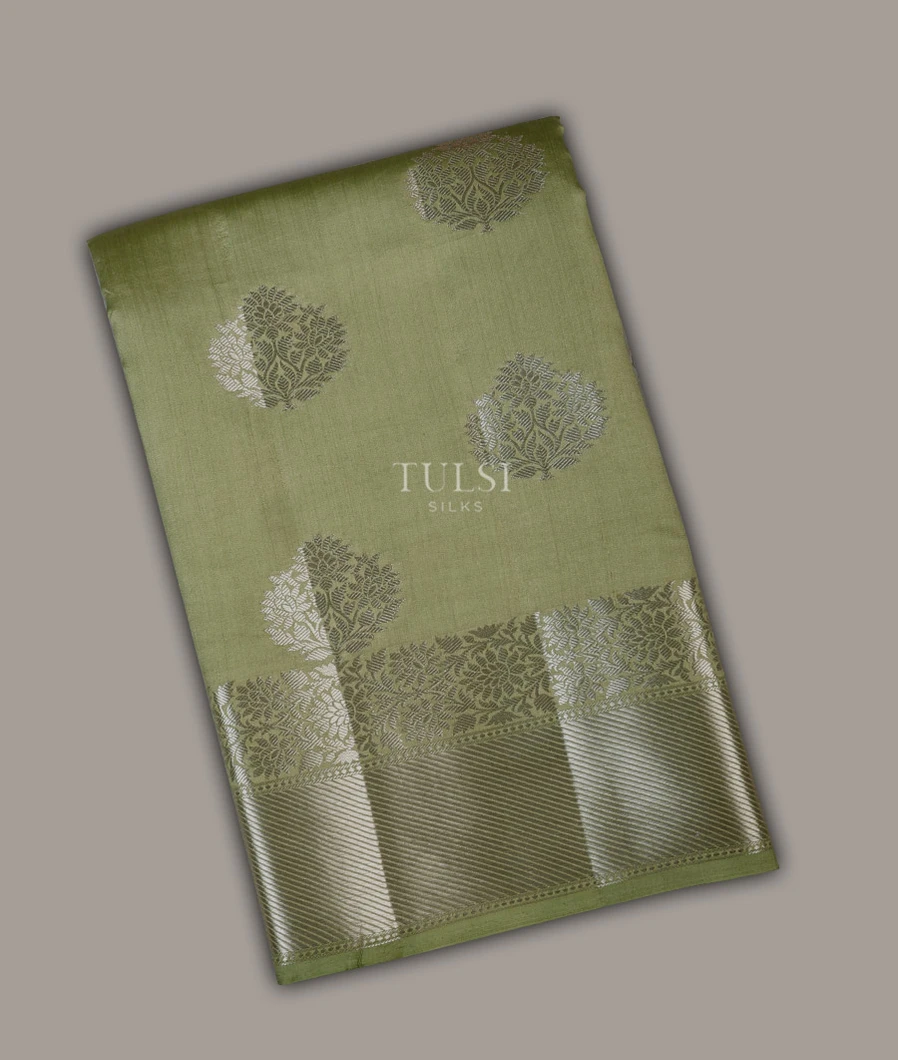 Green Chaniya Silk Saree T684840-image