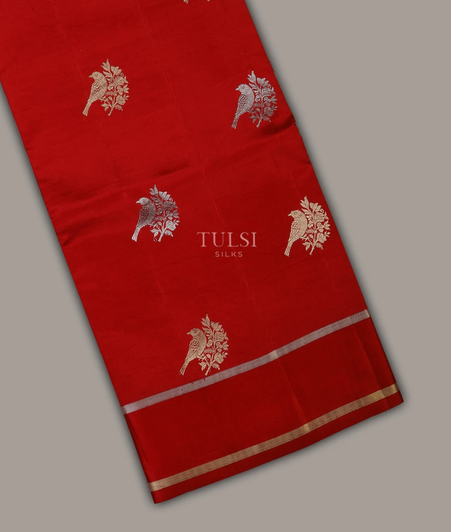 Red Banaras Silk Saree T689709-image