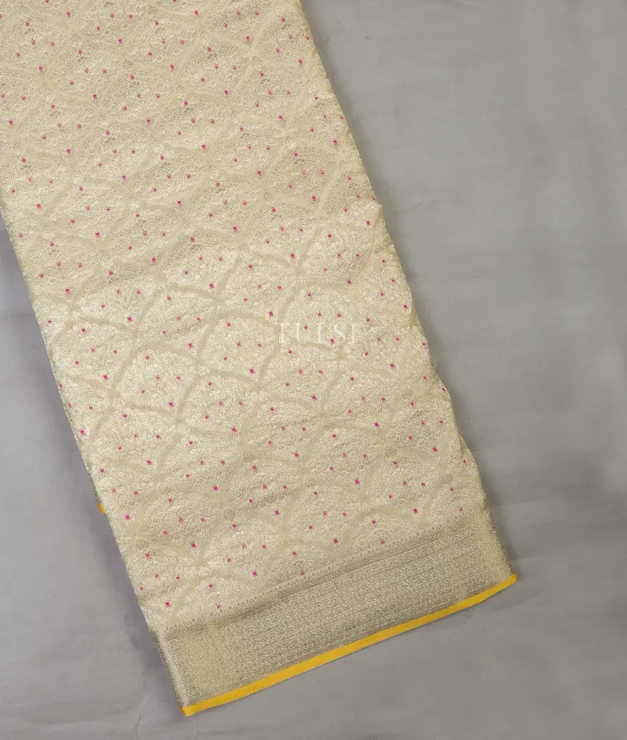 Beige Mysore Crepe Silk Saree T689152-image