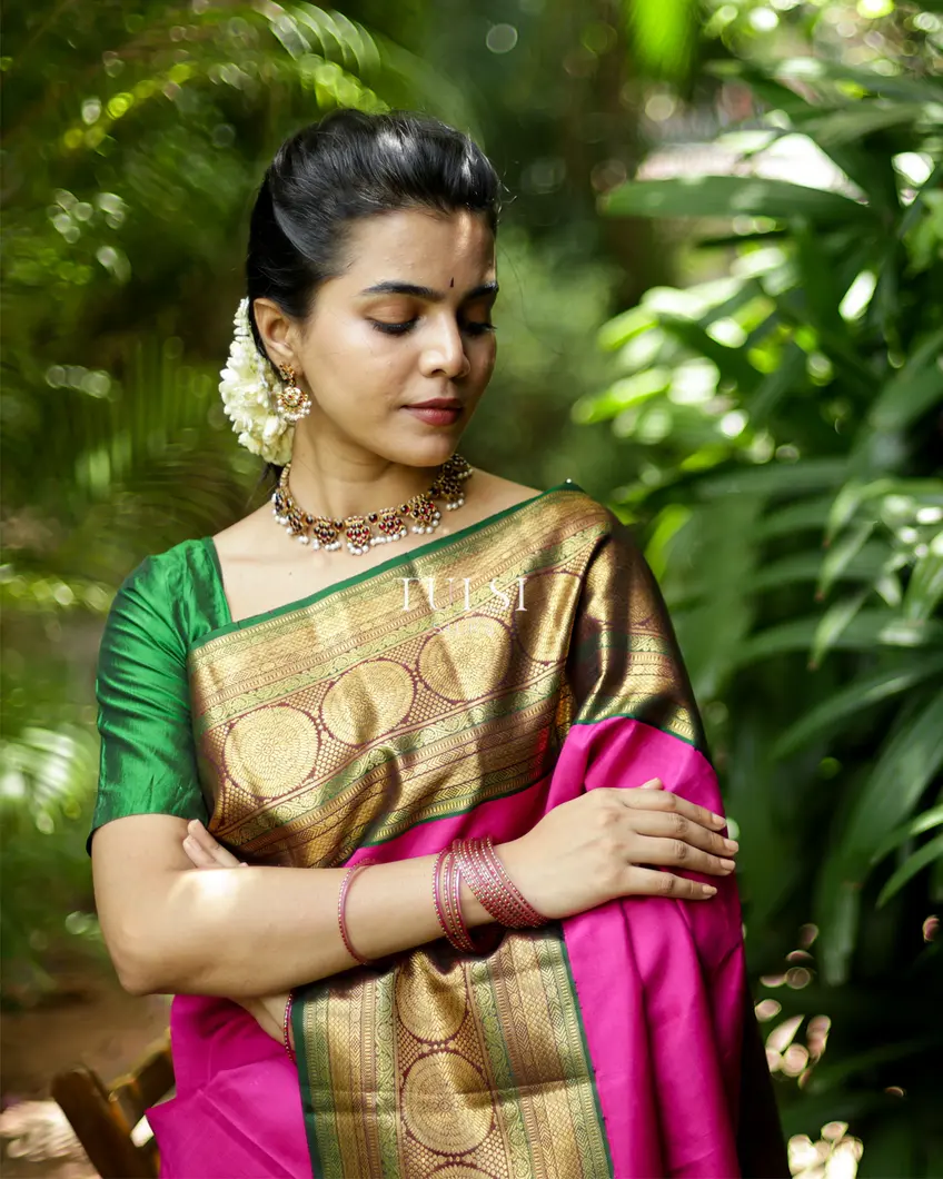 Rani Pink Kanjivaram Silk Saree T683882-image