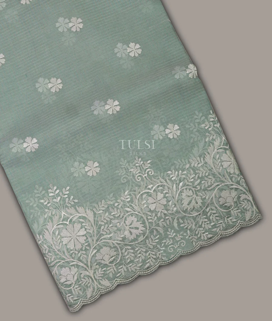 Light Blue Silk Kota Embroidery Saree T690056-image