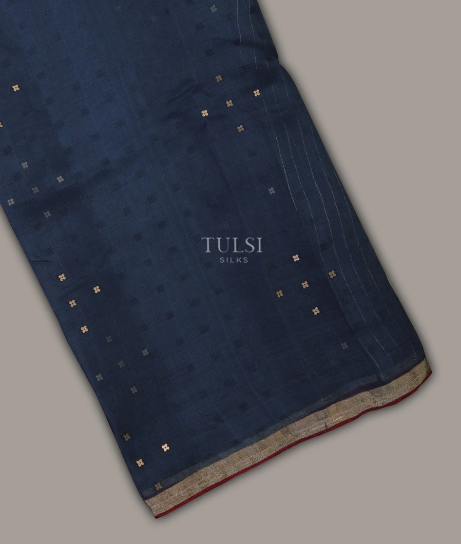 Blue Woven Organza Saree LJ12098-image
