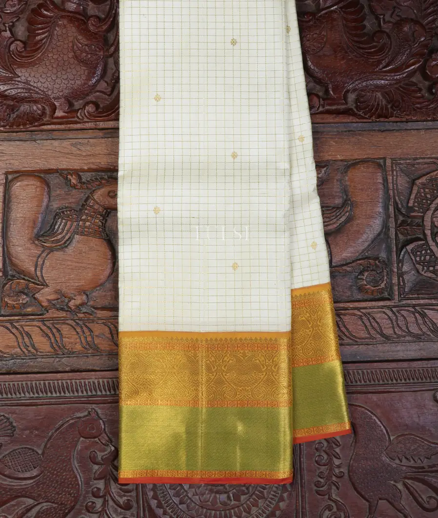 Off - White Kanjivaram Silk Saree T629131-image