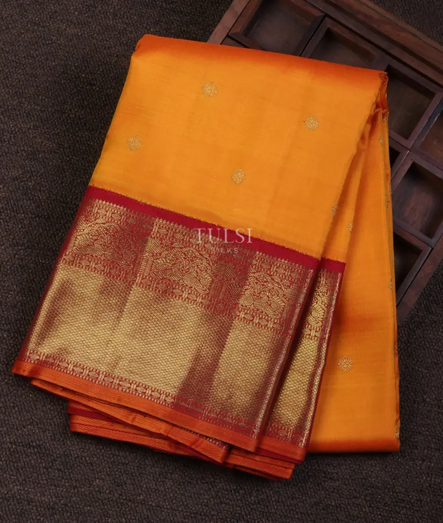 Yellow Kanjivaram Silk Saree T487236-image