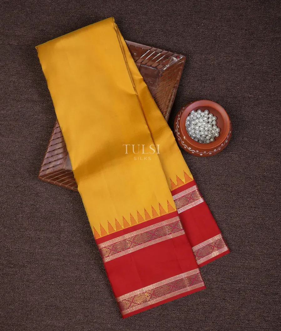 Yellow Kanjivaram Silk Saree HD1471-image