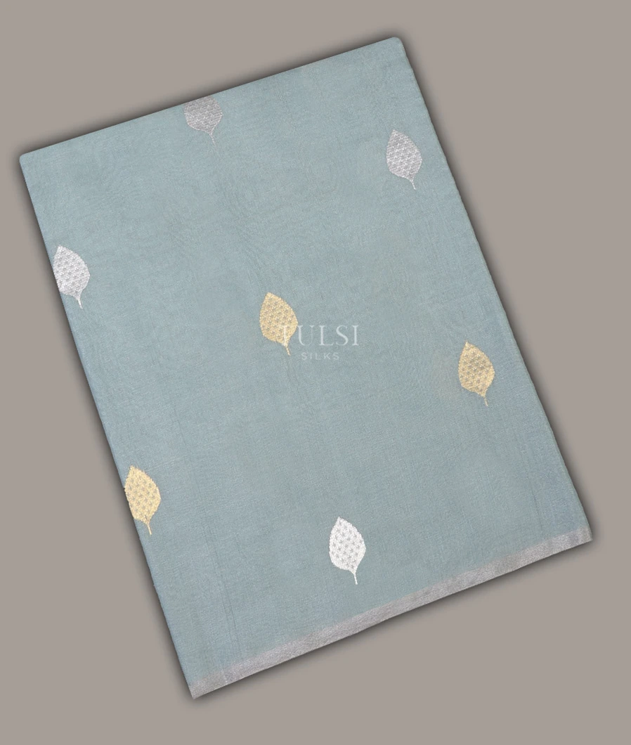 Blue Chanderi Tissue Silk Saree T689398-image